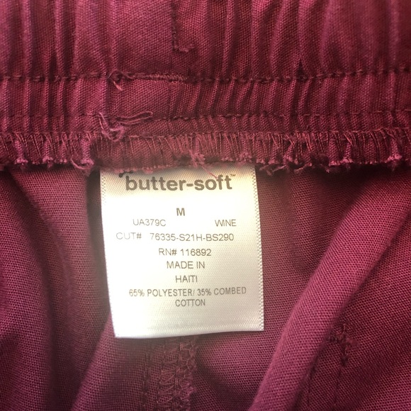 Butter Soft Scrub Pants - Wine - Medium - Picture 4 of 6